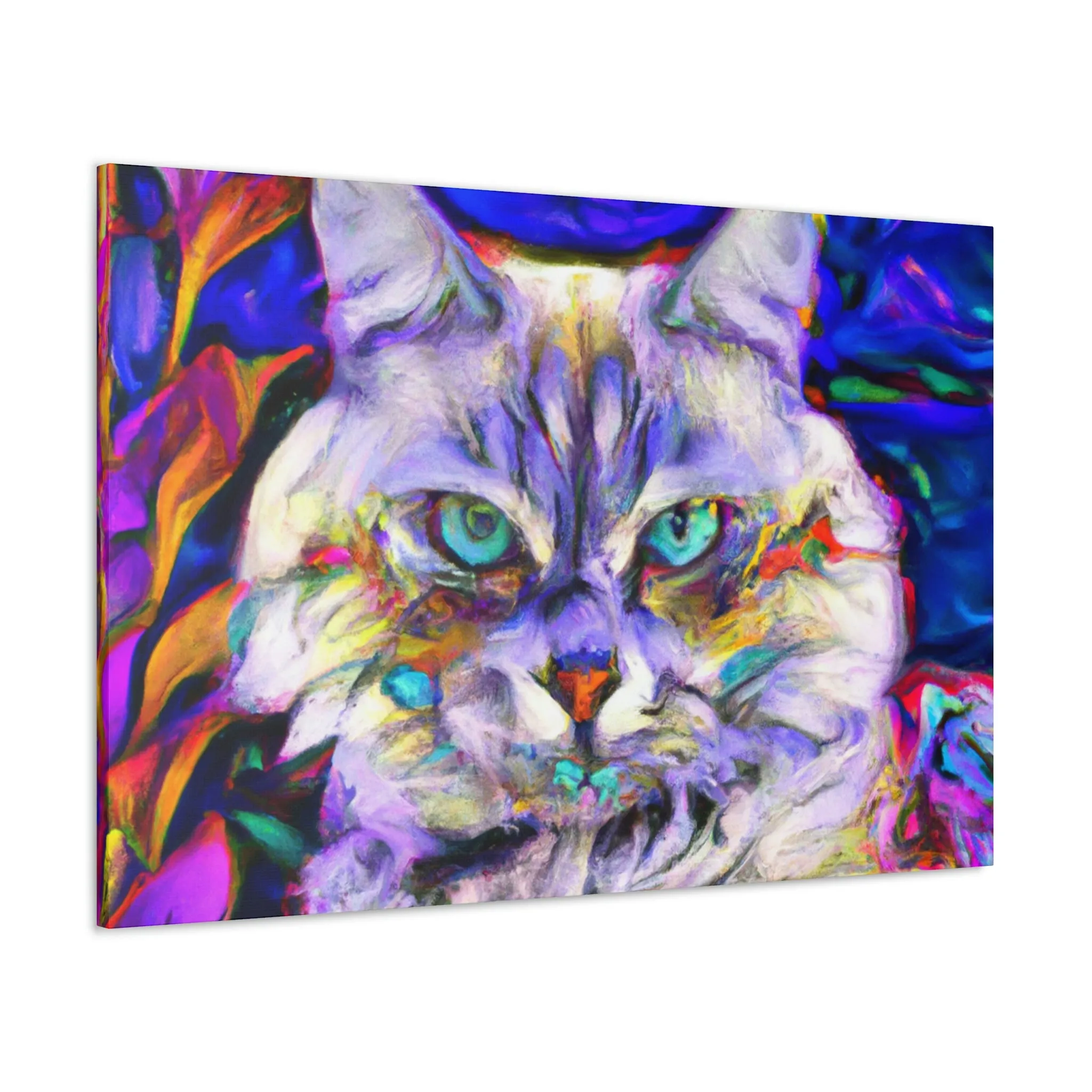 Floral Feline. - Canvas