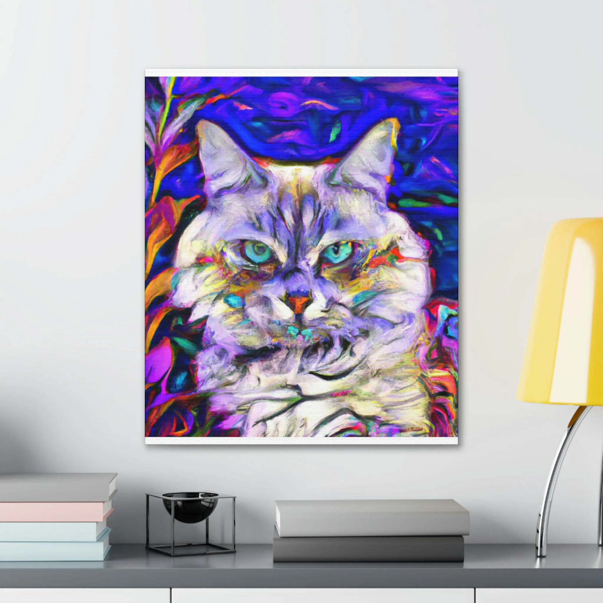 Floral Feline. - Canvas