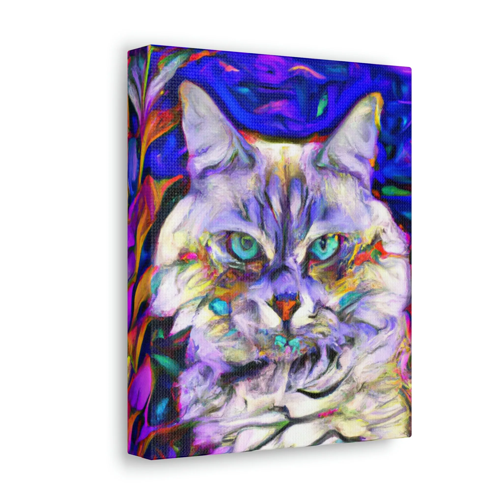 Floral Feline. - Canvas