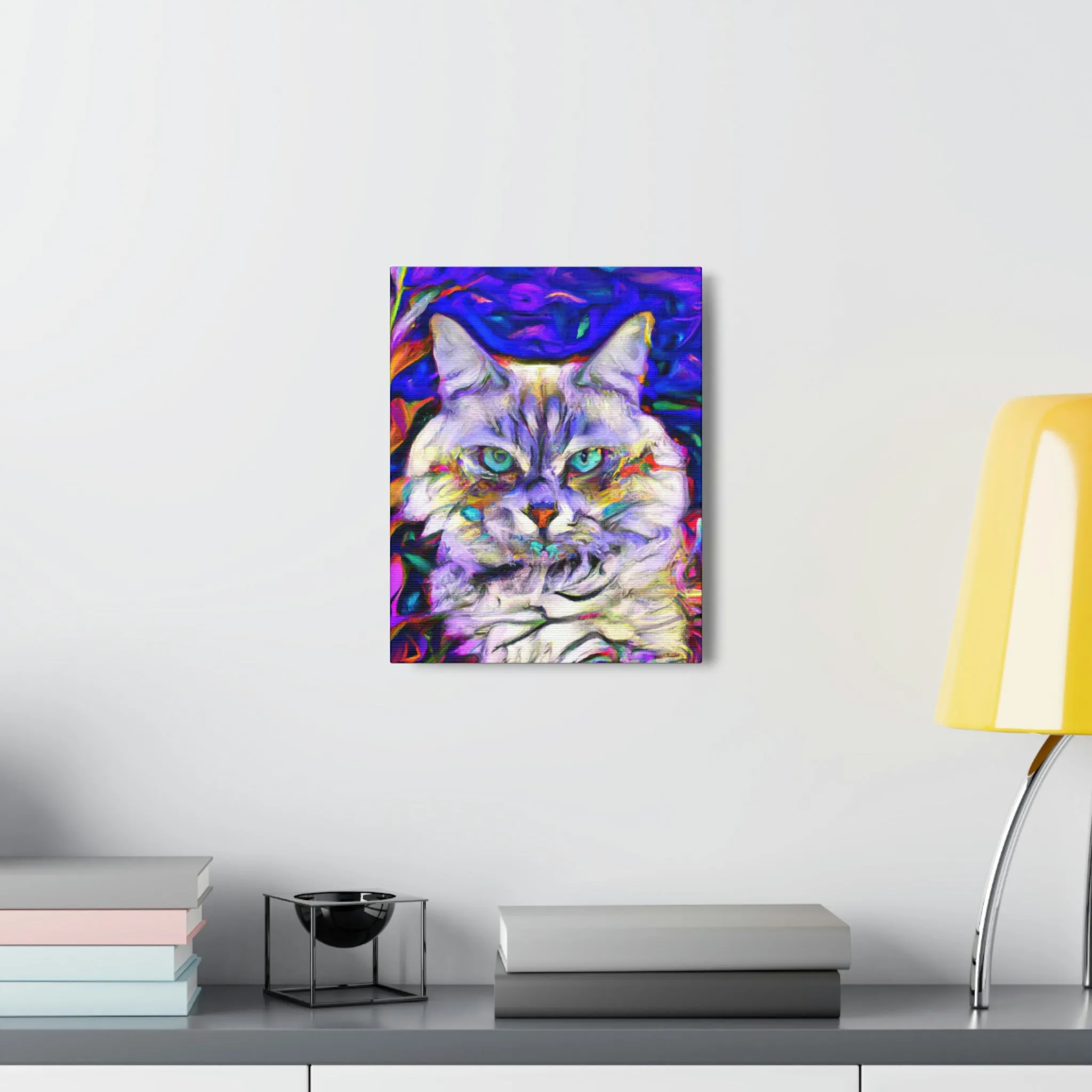 Floral Feline. - Canvas