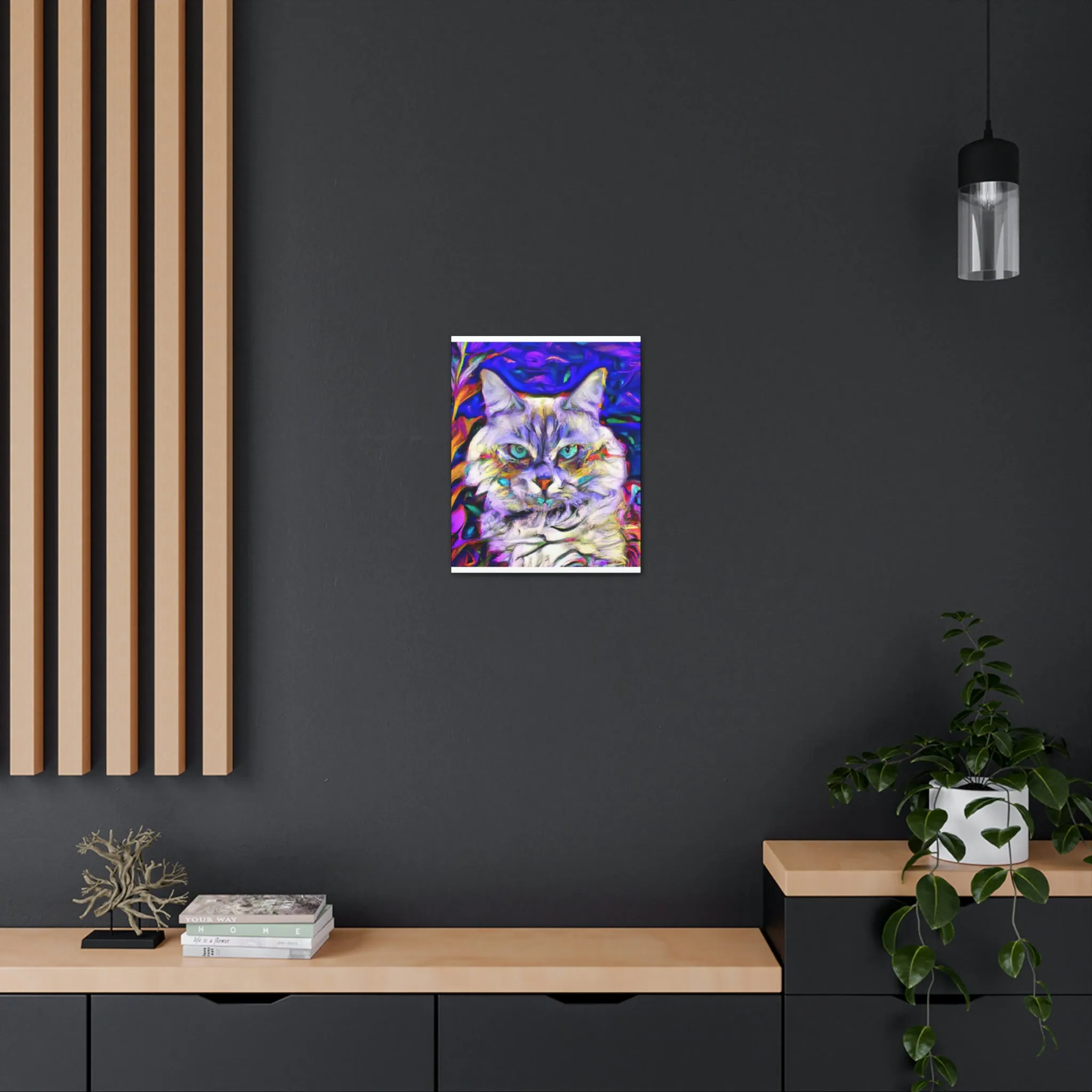 Floral Feline. - Canvas