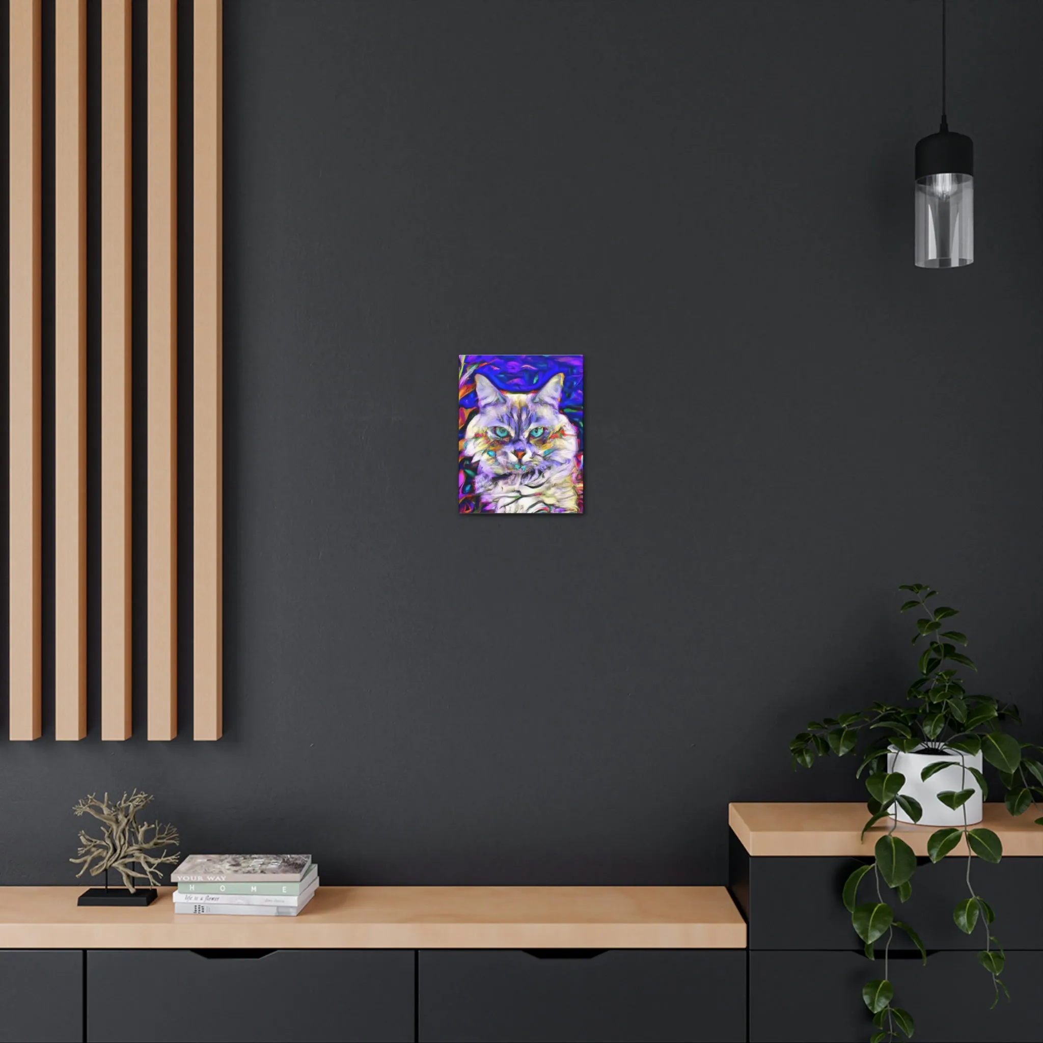 Floral Feline. - Canvas