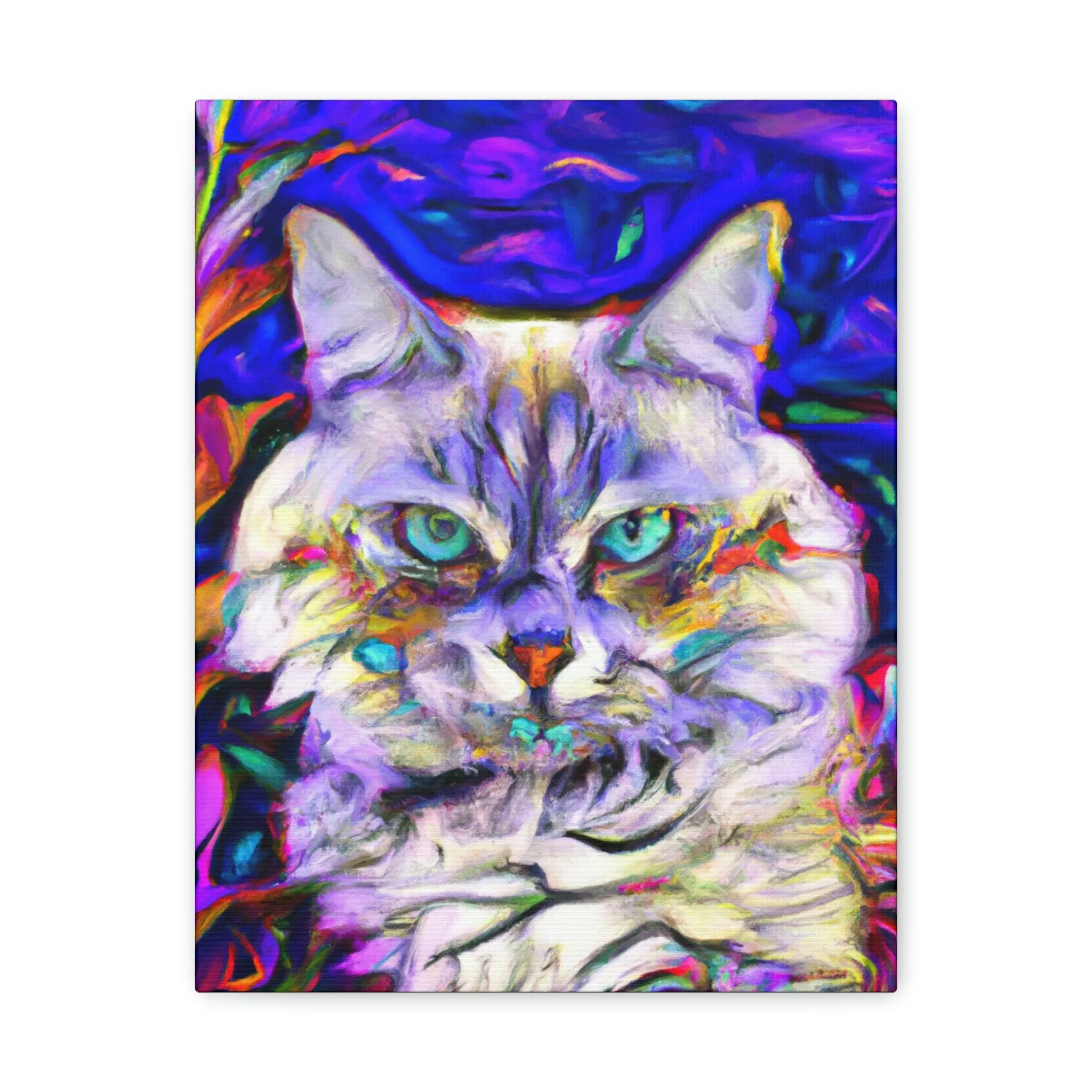 Floral Feline. - Canvas