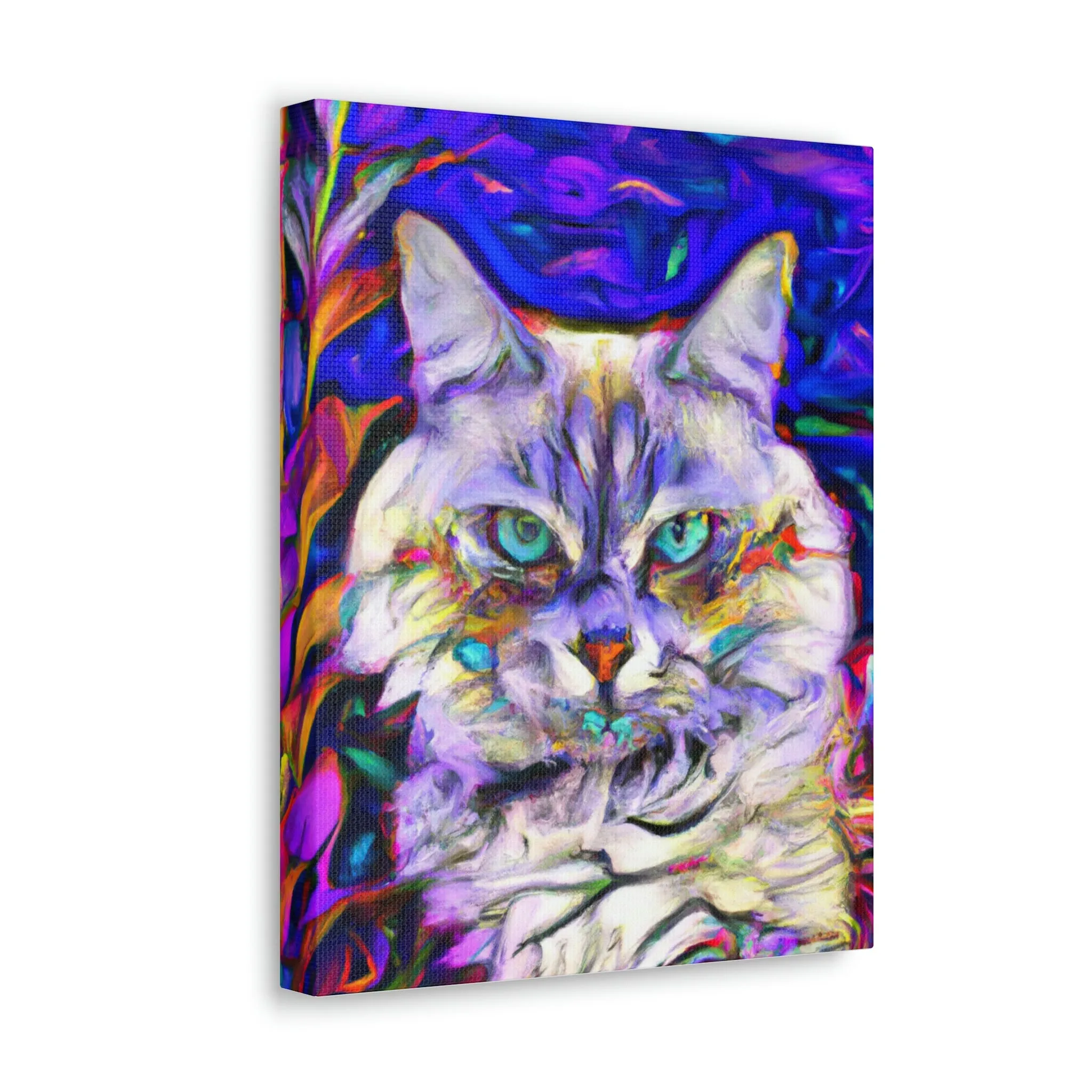 Floral Feline. - Canvas