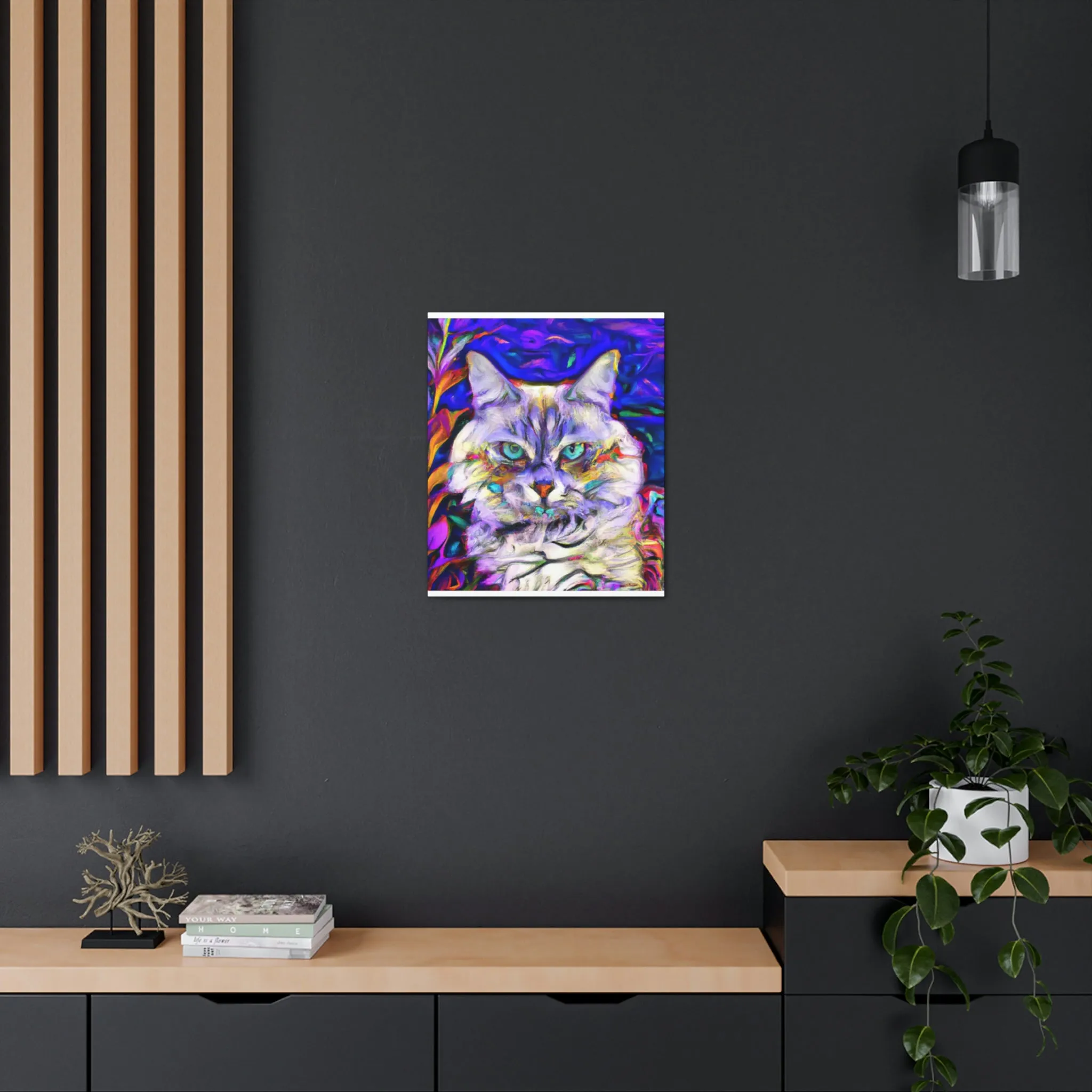 Floral Feline. - Canvas