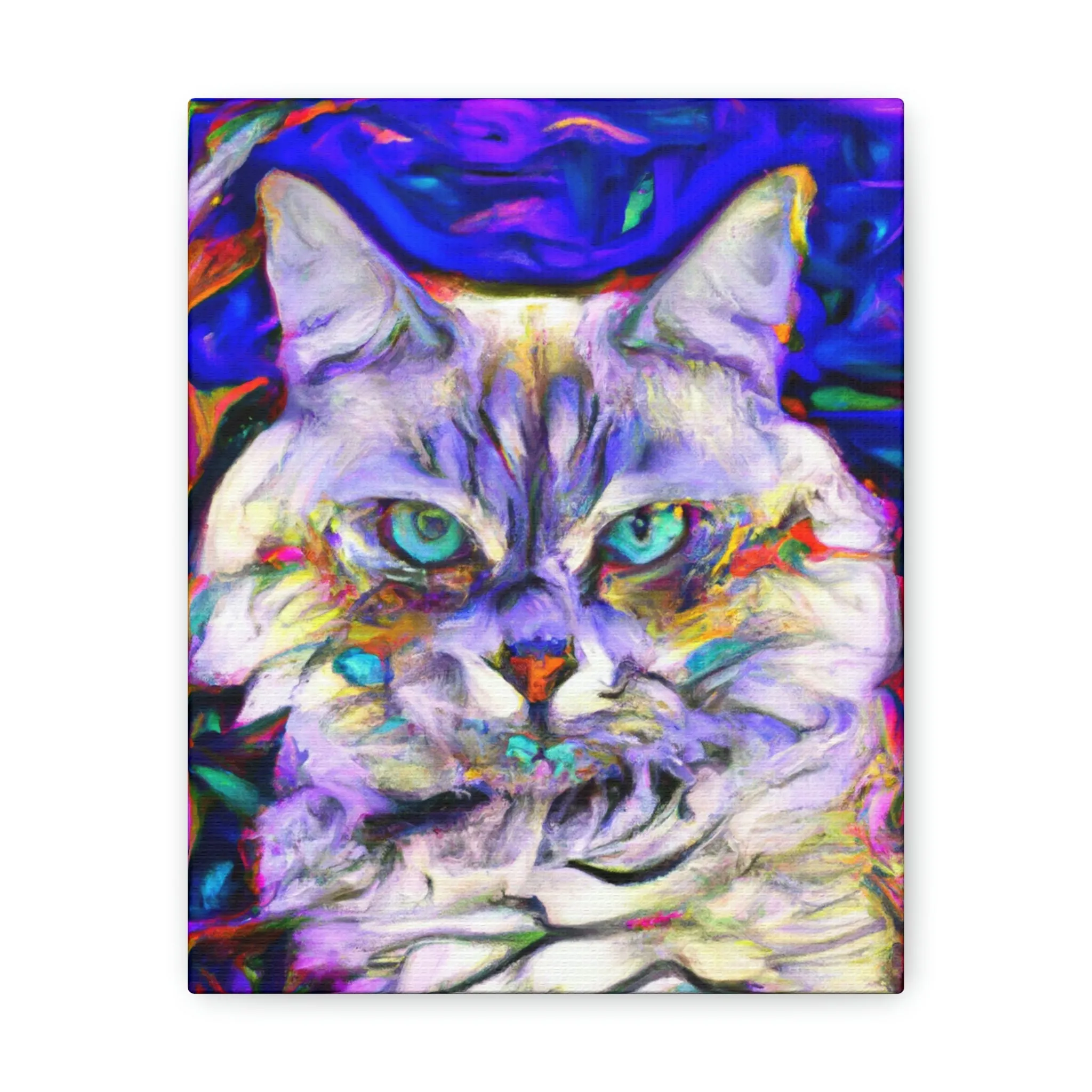 Floral Feline. - Canvas