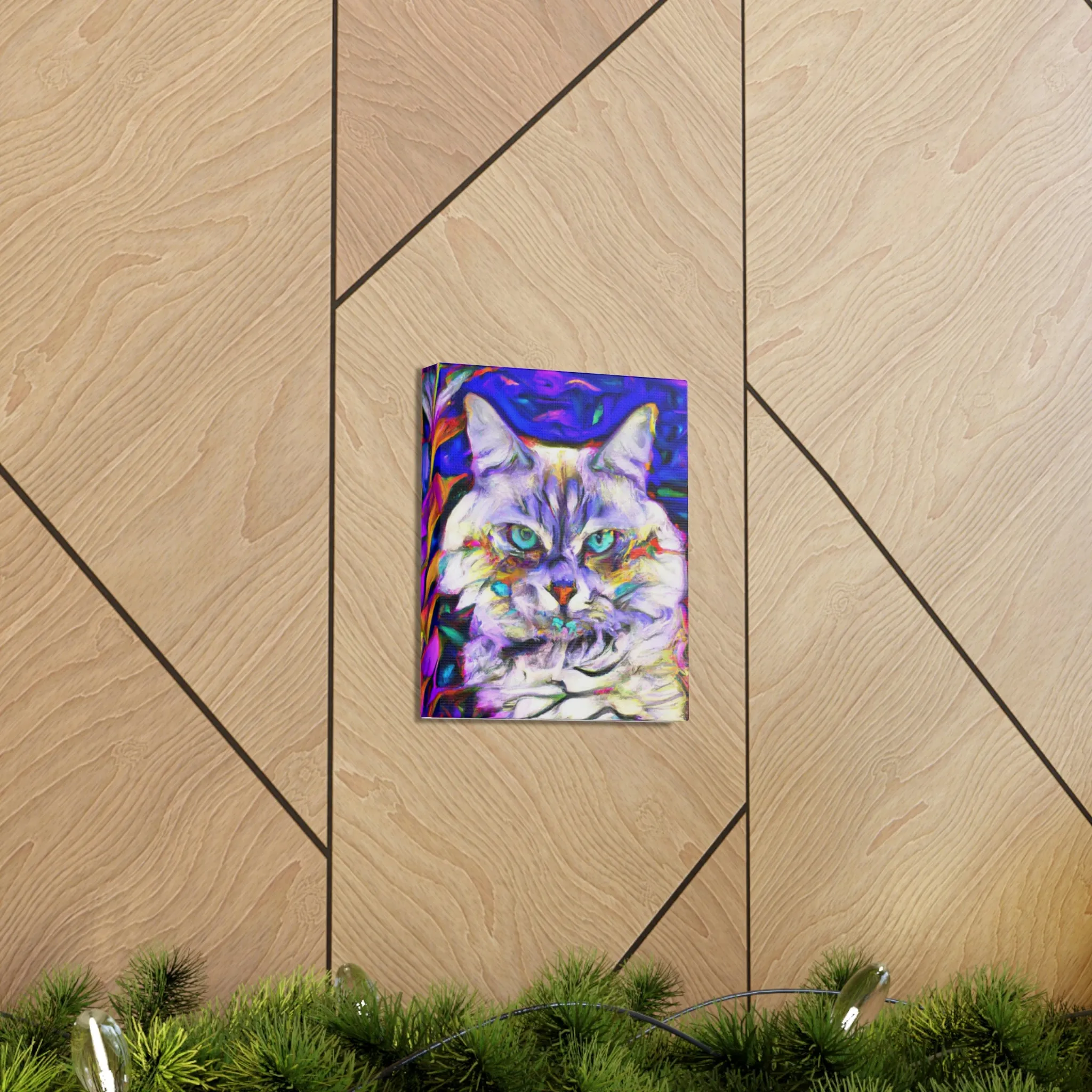 Floral Feline. - Canvas