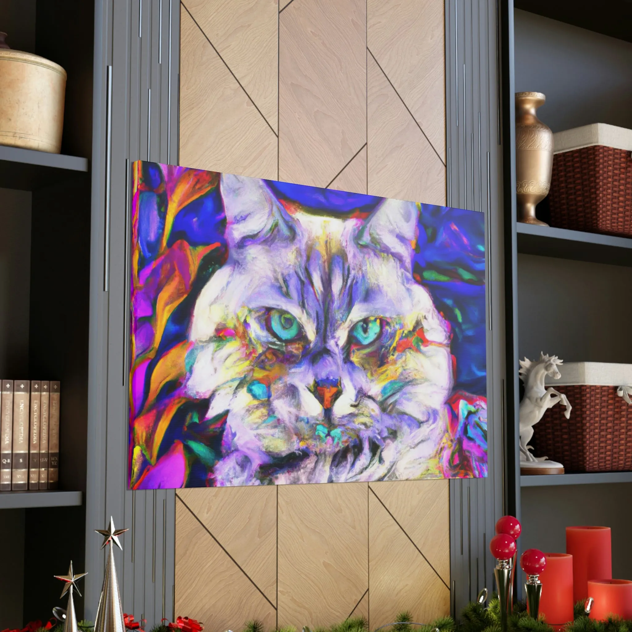 Floral Feline. - Canvas