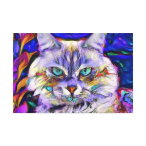 Floral Feline. - Canvas