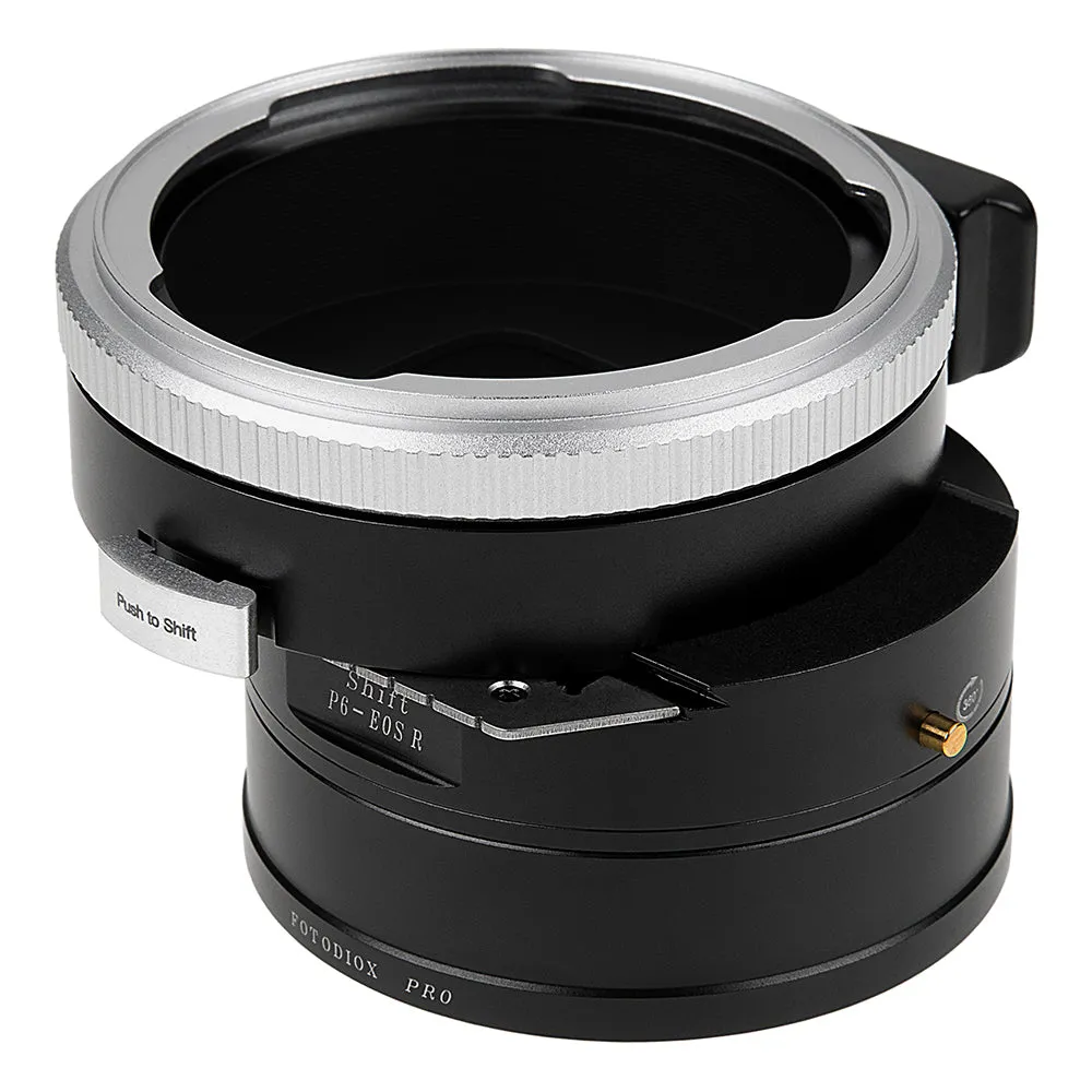 Fotodiox Pro Lens Mount Shift Adapter - Compatible With Pentacon 6 (Kiev 66) Mount Lens to Canon RF Mount Mirrorless Camera Body