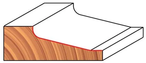 Freud 99-322: 1-1/2" (dia.) Vertical Raised Panel Bit with 1/2" shank, 3/8" large radius