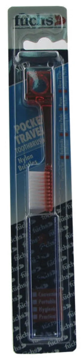 FUCHS BRUSHES - Pocket Nylon Travel Toothbrush - 1 Brush