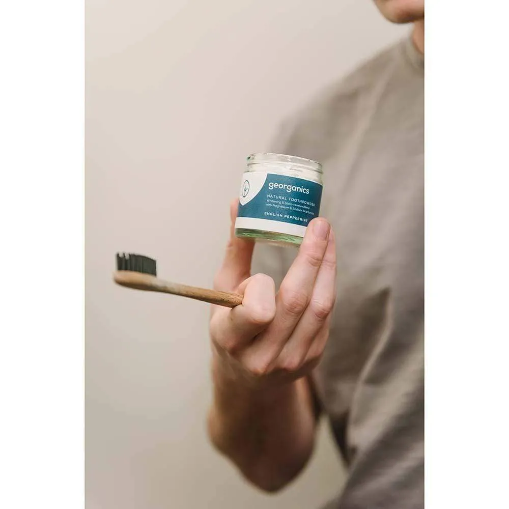 Georganics Natural Whitening Toothpowder - English Peppermint