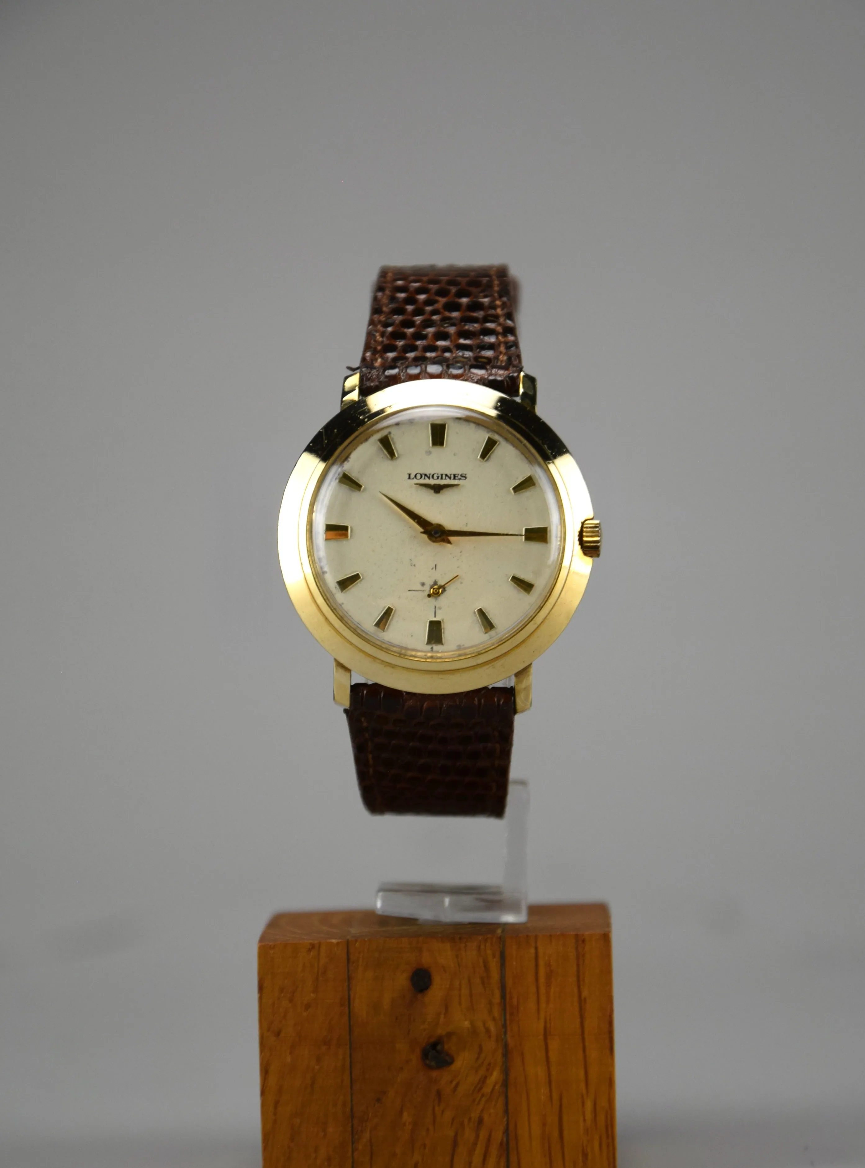 Gold Mid Century Longines Swiss Made Wristwatch