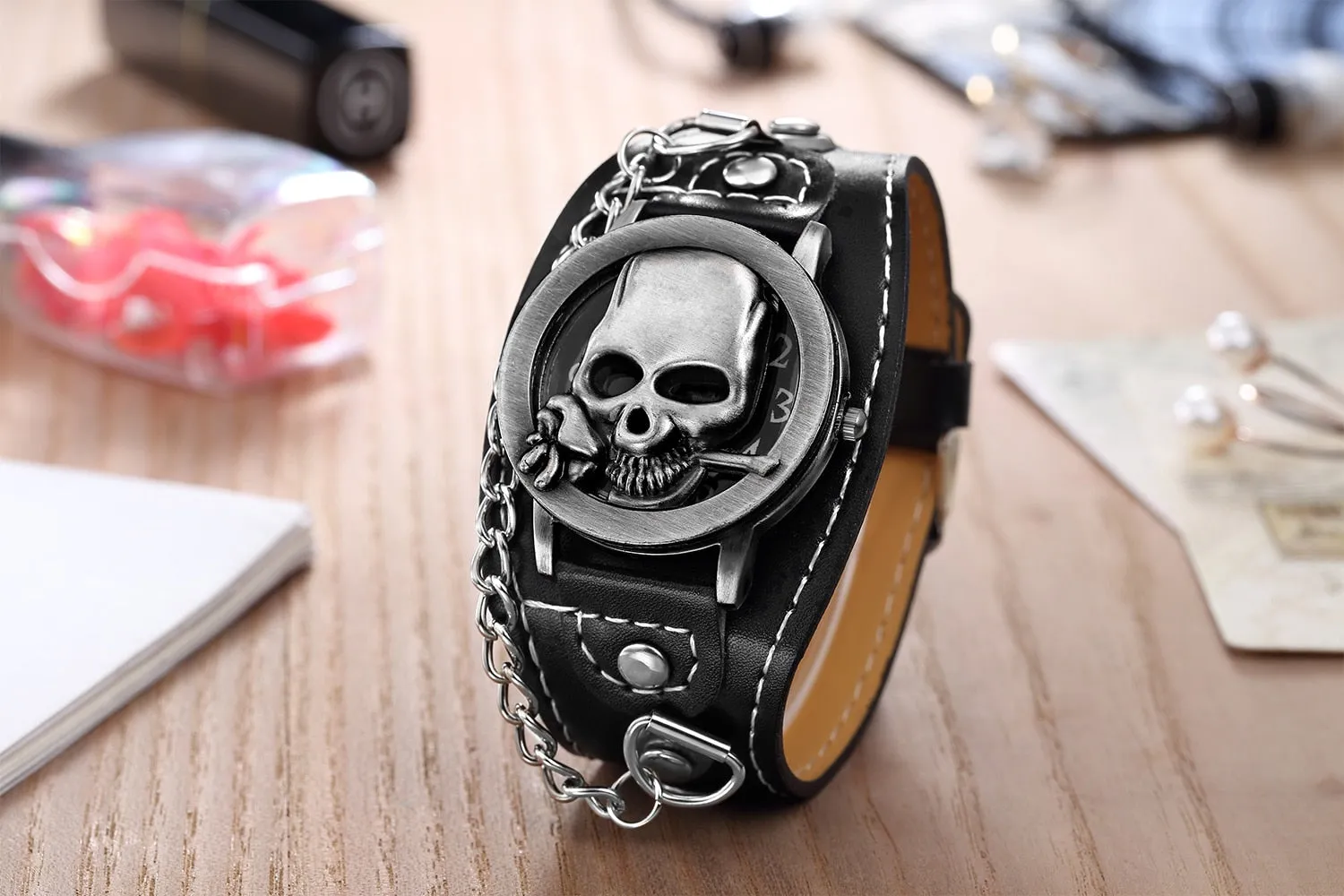 Gothic Skull Watch Cuff