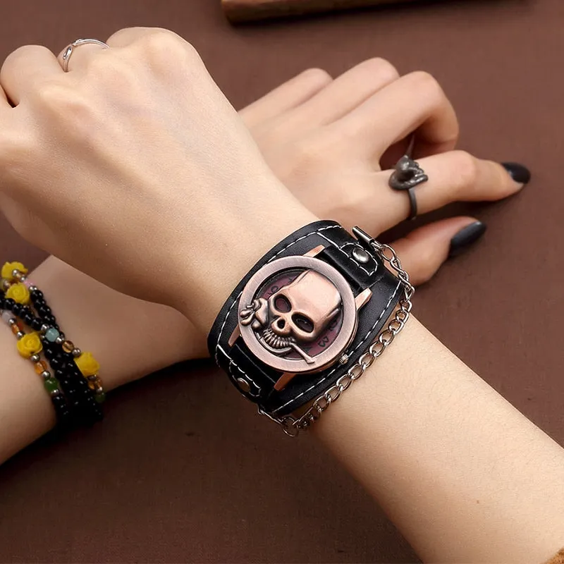 Gothic Skull Watch Cuff