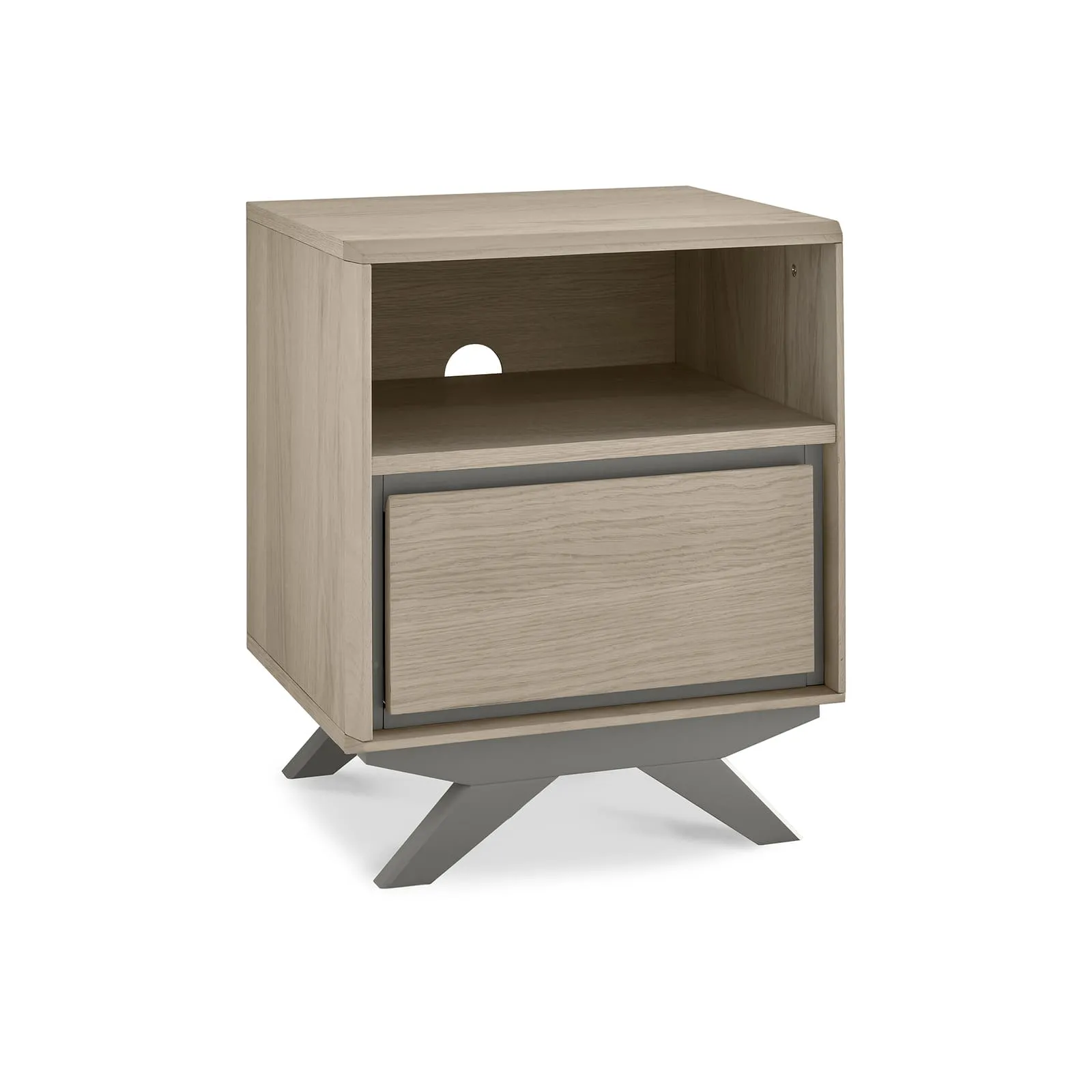 Grey Oak Bedside Table