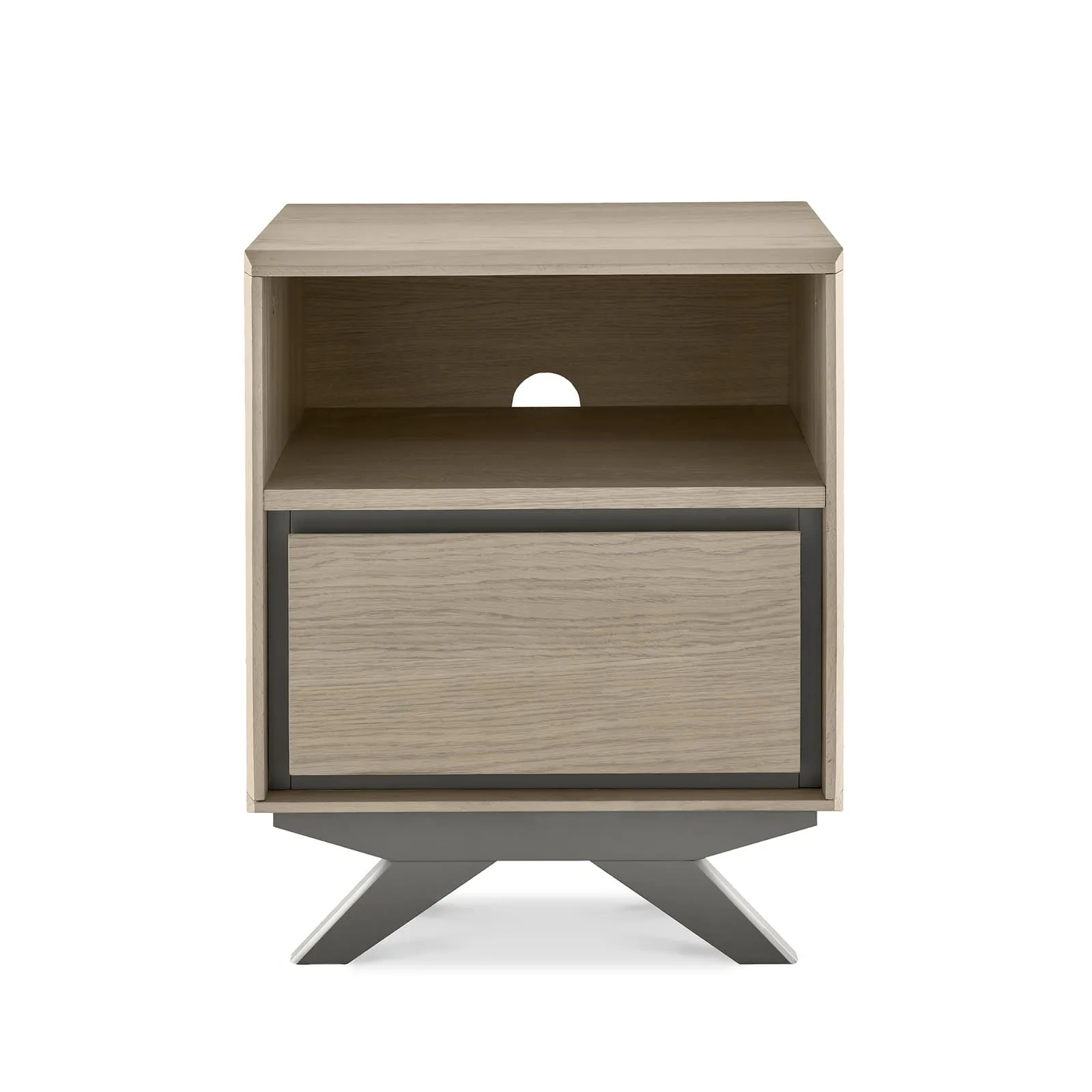 Grey Oak Bedside Table