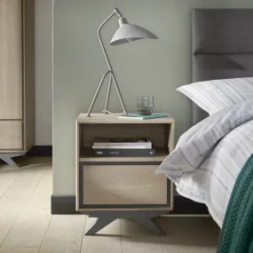 Grey Oak Bedside Table