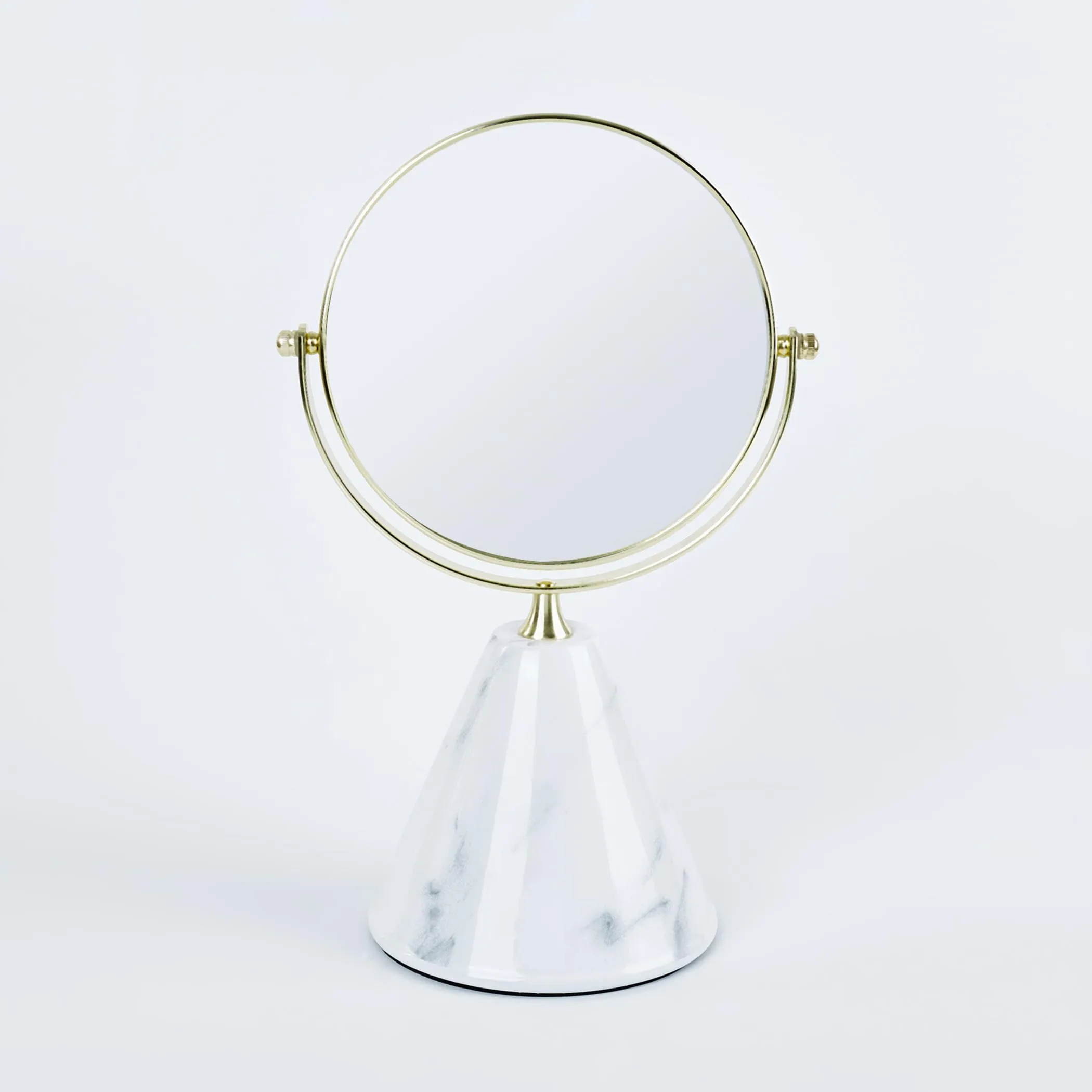 Home Centre Aubree Ceramic Rotating Tabletop Mirror - 18x32cm