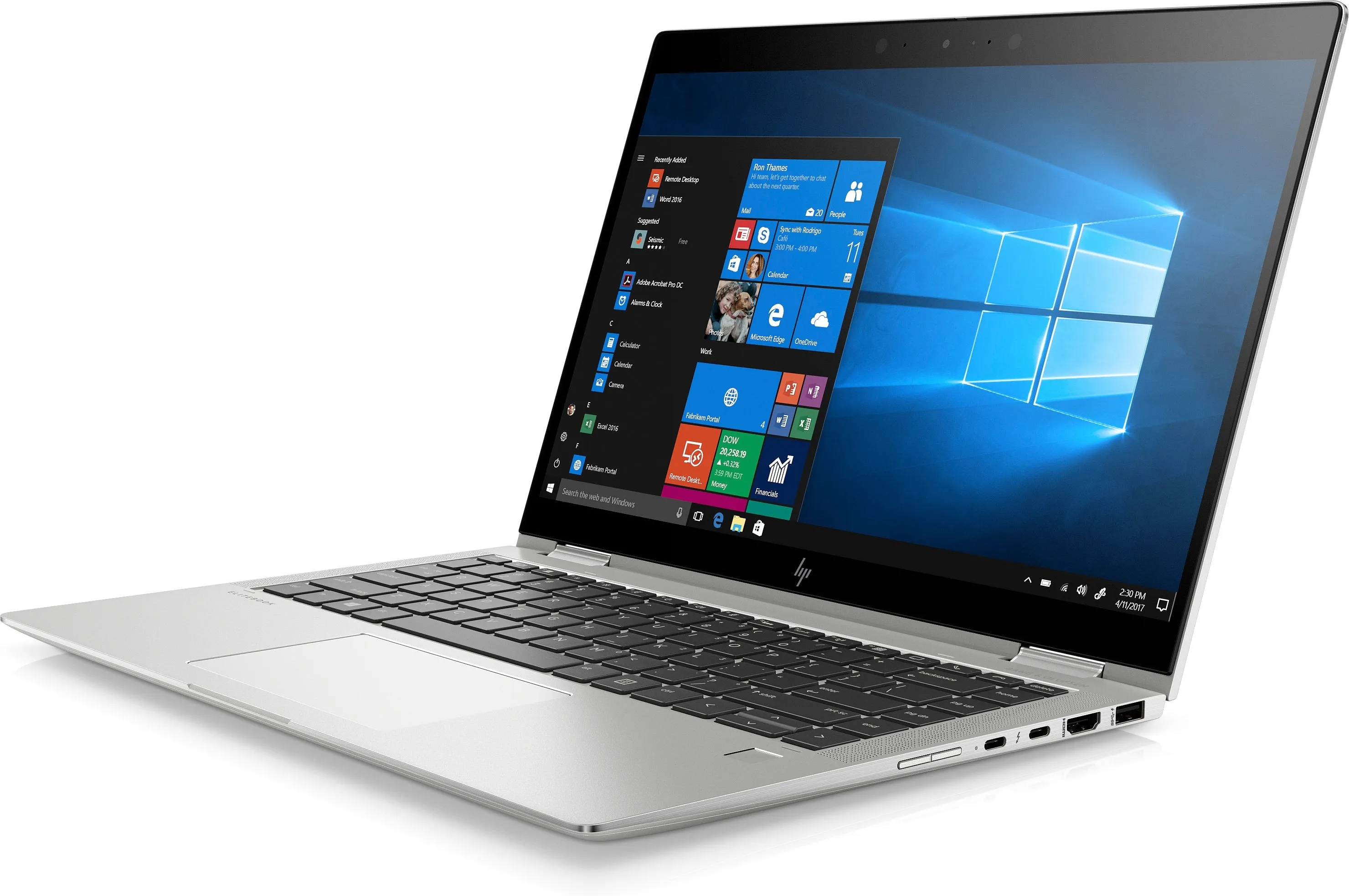 HP EliteBook X360 1040-G6 14" FHD (Touchscreen) Convertible Notebook PC, Intel Core i5-8265U, 1.60GHz, 8GB RAM, 128GB SSD, Windows 10 Pro 64-Bit - 7MB27UT#ABA