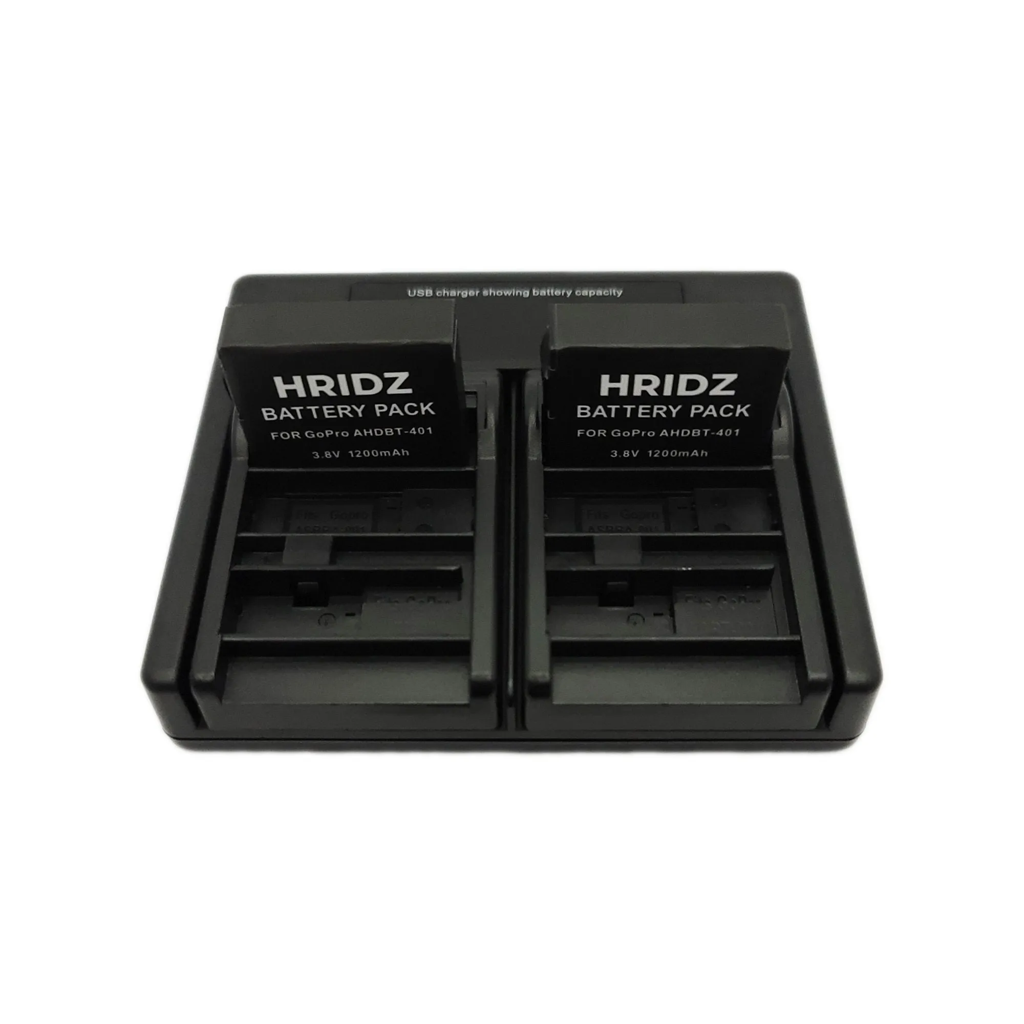 Hridz AHDBT-401 for GoPro Hero 4 Battery and Charger for BLACK or SILVER