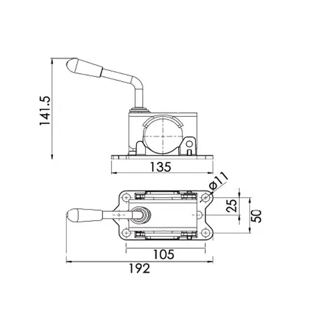 Kartt 48mm Heavy Duty Trailer Jockey Wheel Clamp and Cast Base