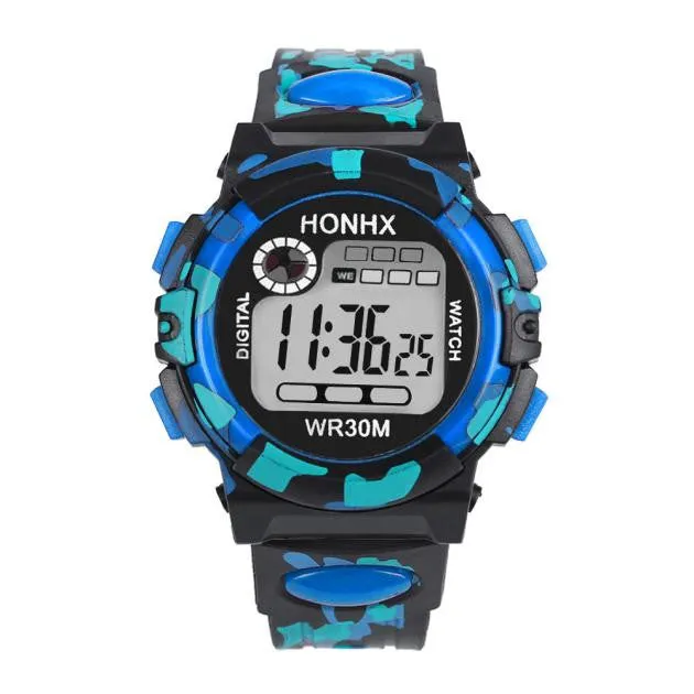 Kids Child Boy Girl Multifunction Waterproof Sports Electronic Watch Watches