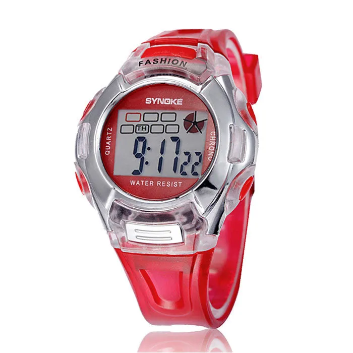 Kids Sports Digital LED Watches Wrist Watch Alarm Date Rubber Wrist