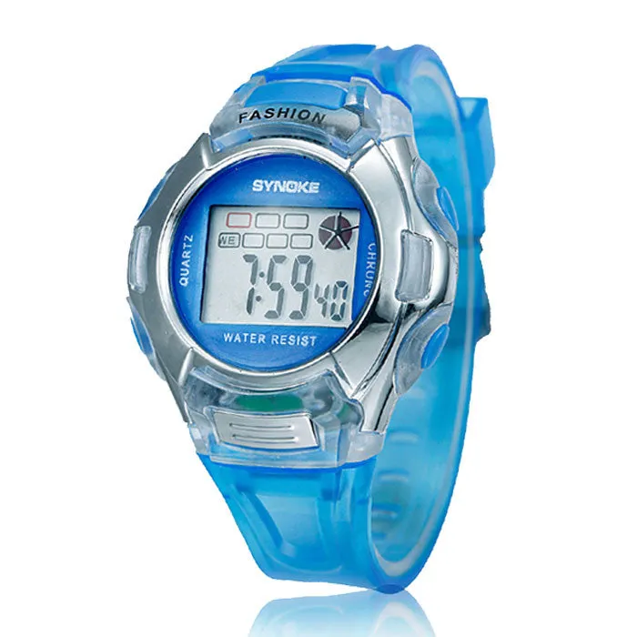 Kids Sports Digital LED Watches Wrist Watch Alarm Date Rubber Wrist