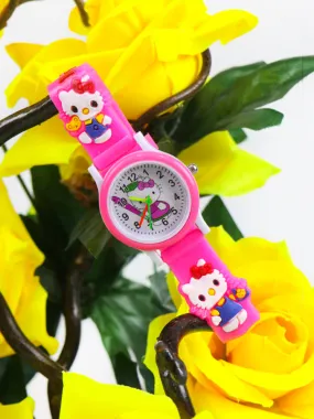 KWW19  Kids Wrist Watch Multidesign Pink