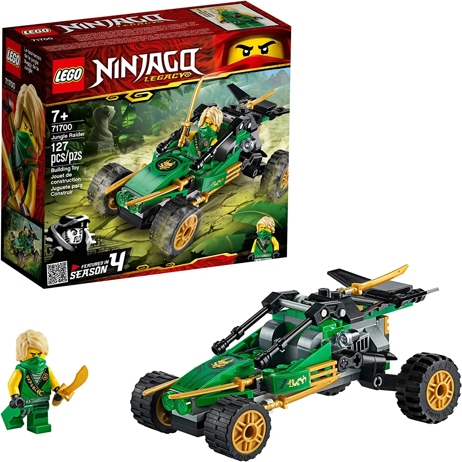 LEGO NINJAGO Legacy Jungle Raider 71700 Toy Buggy Building Kit, New 2020 (127 Pieces)