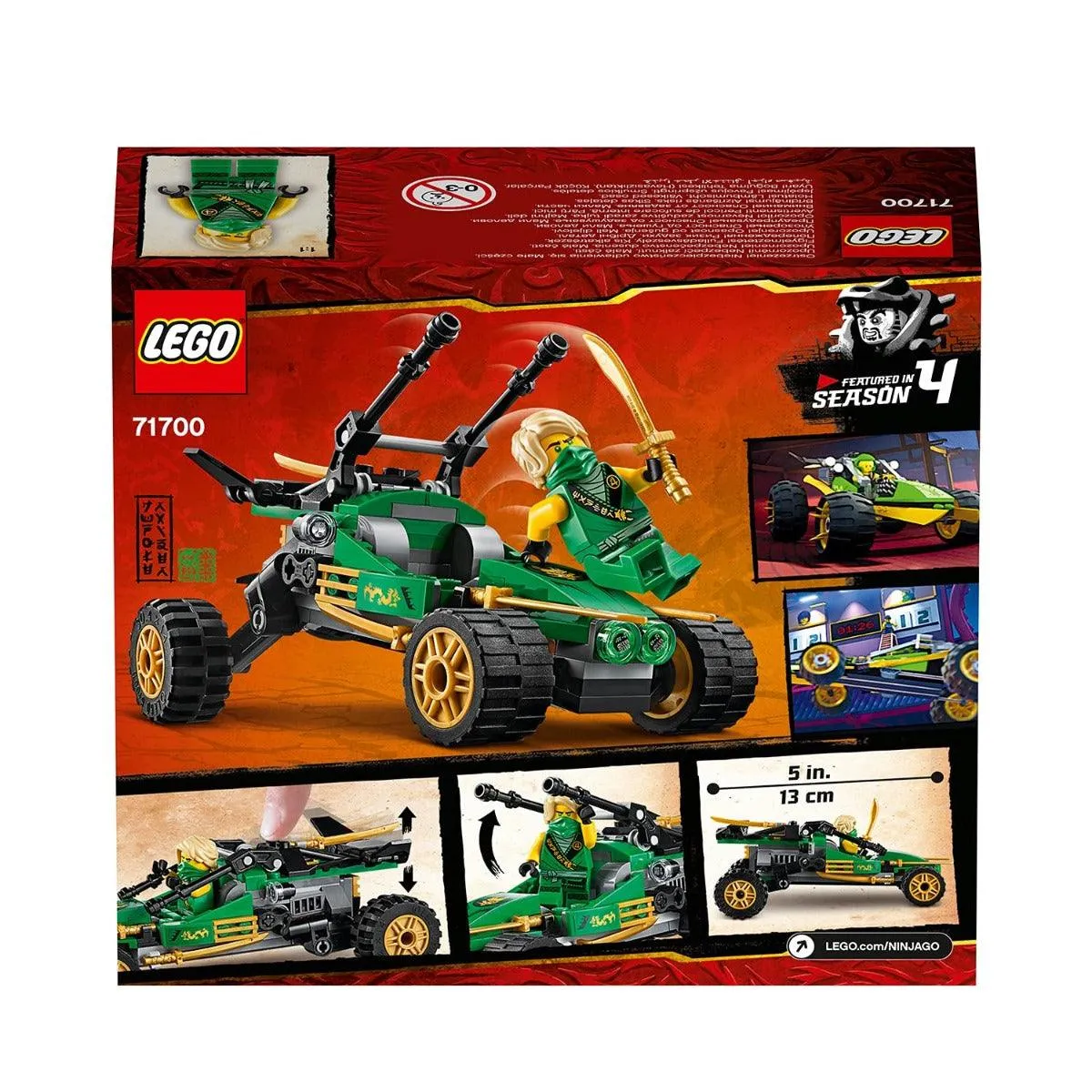 LEGO Ninjago Legacy Jungle Raider Car with Lloyd Minifigure Building Kit for Ages 7 