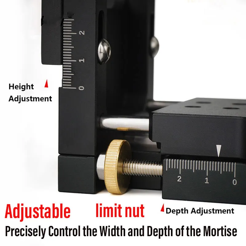 Levoite™ Mortising Jig Loose Tenon Joinery System Adjustable Trimmer Holder Bracket