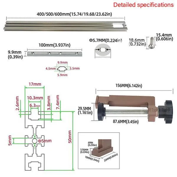 Levoite™ Trimming Machine Milling Groove Engraving Guide Rail System