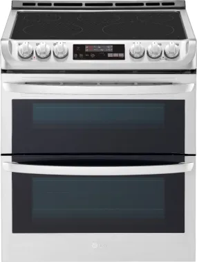 LG - 7.3 Cu. Ft. Self-Clean Slide-In Double Oven Electric Smart Wi-Fi Range with ProBake Convection - Stainless steel