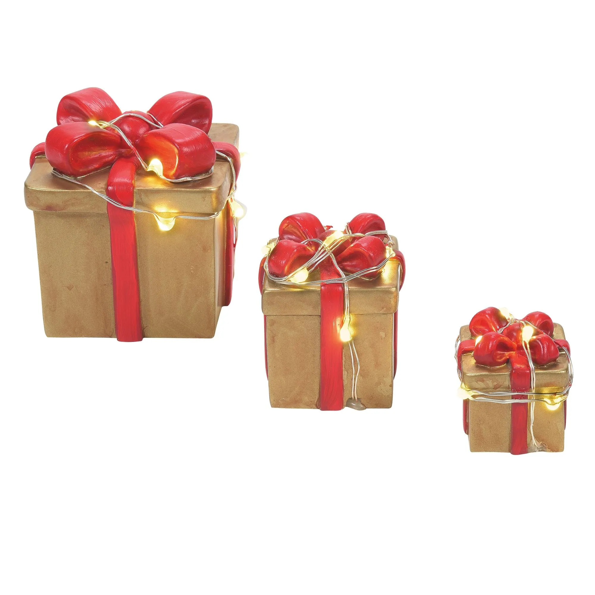 Lit Festive Gift Box St/3