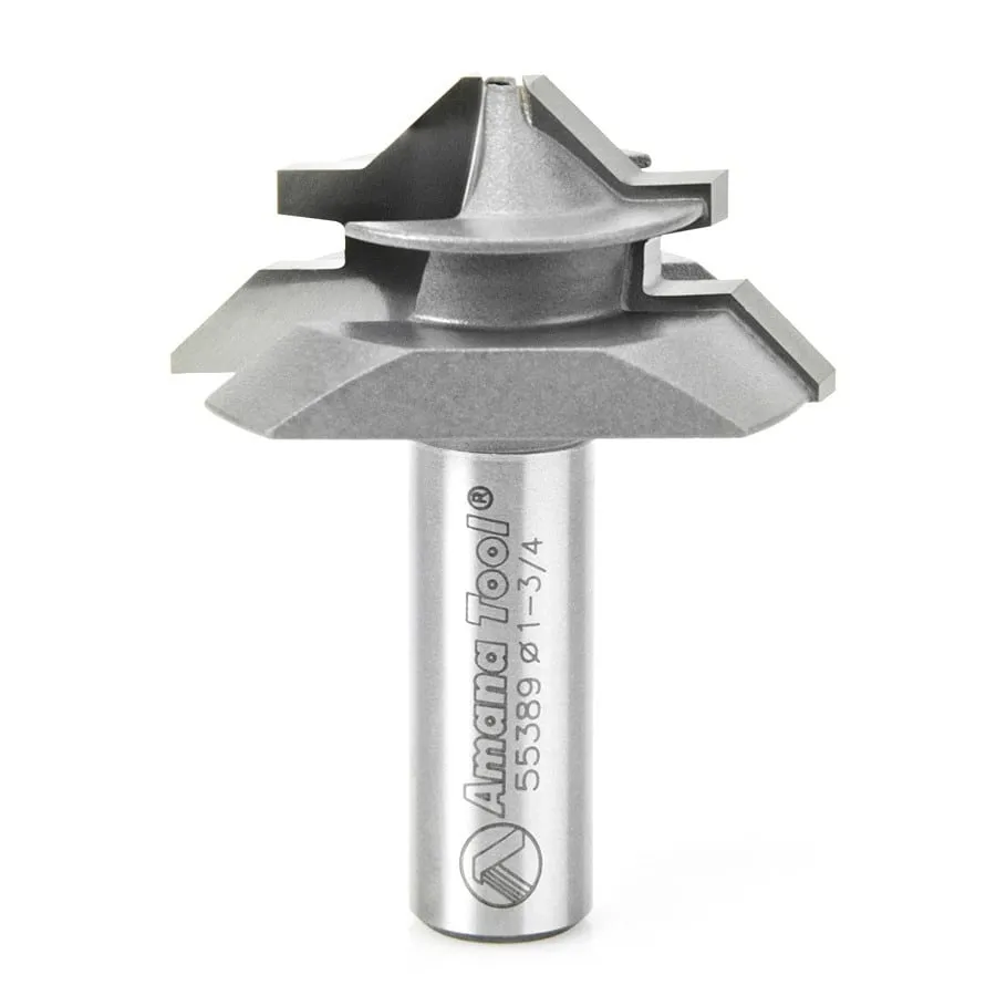 Lock Miter Router Bit | 45°x 1 3⁄4 Dia x 7⁄8 x 1⁄2" Shank | 55389 | 738685553893