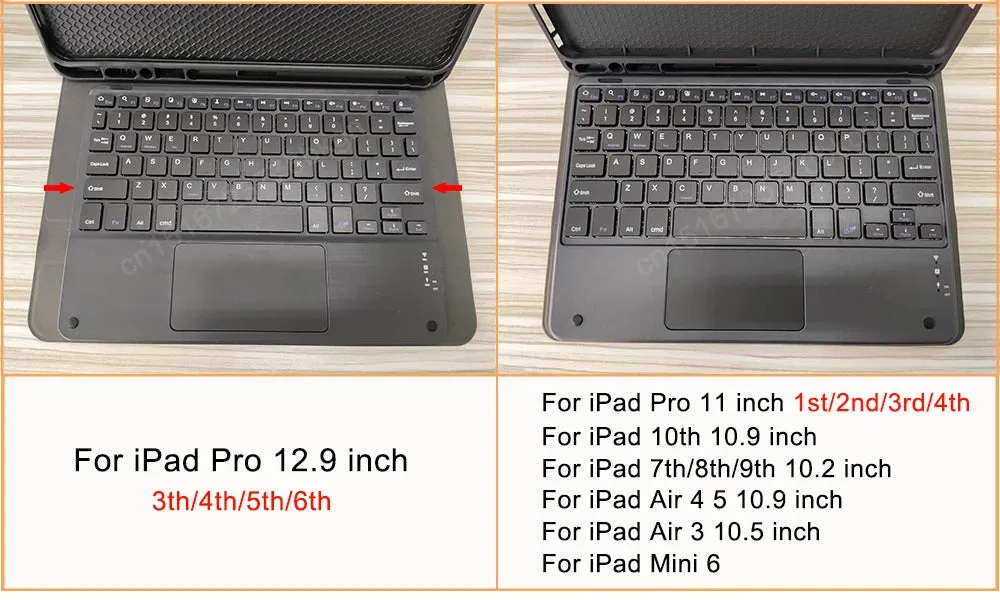 Magic Keyboard Case For iPad Pro 12 9 11 iPad 10th 10.9 9th 10.2 Generation Air 5 10.9 Mini 6 2022 Full Cover With Keyboard Case