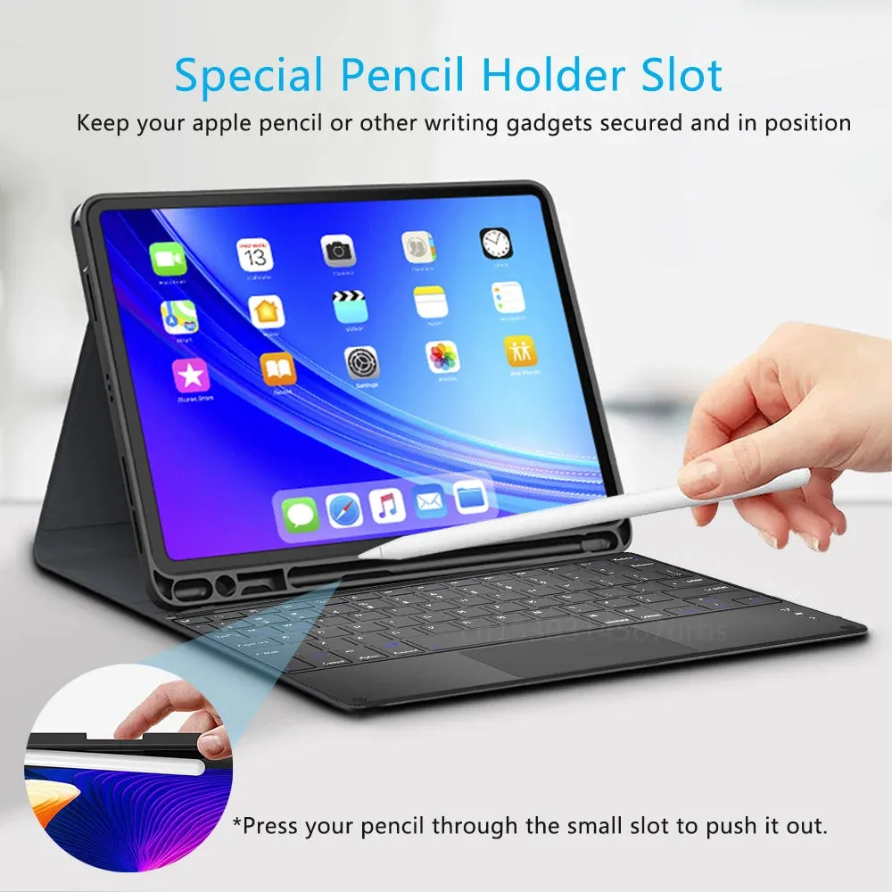 Magic Keyboard Case For iPad Pro 12 9 11 iPad 10th 10.9 9th 10.2 Generation Air 5 10.9 Mini 6 2022 Full Cover With Keyboard Case