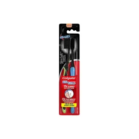 Micro Thin Black Toothbrush Soft - Pack of 2