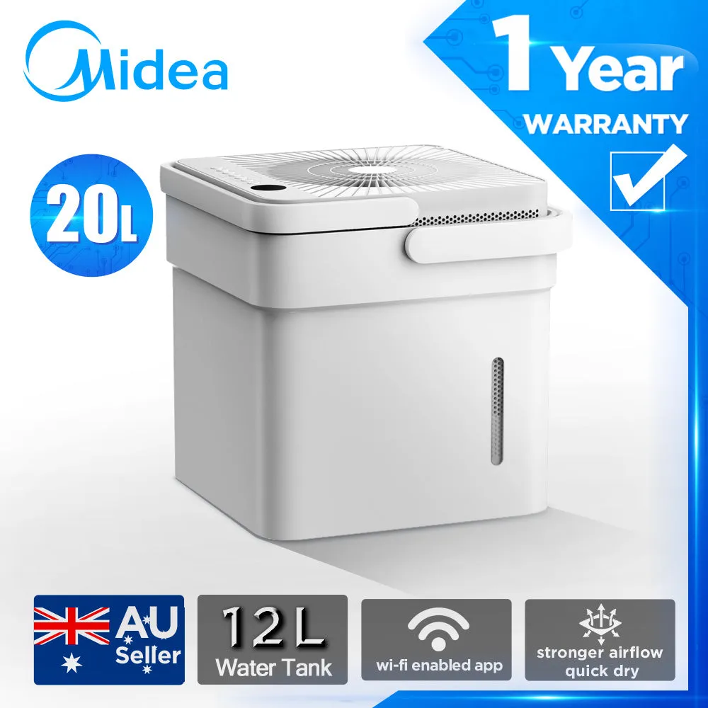 Midea 20L Compact Air Dehumidifier Dryer Cube dehumidifier smart wi-fi-MDDM20-K