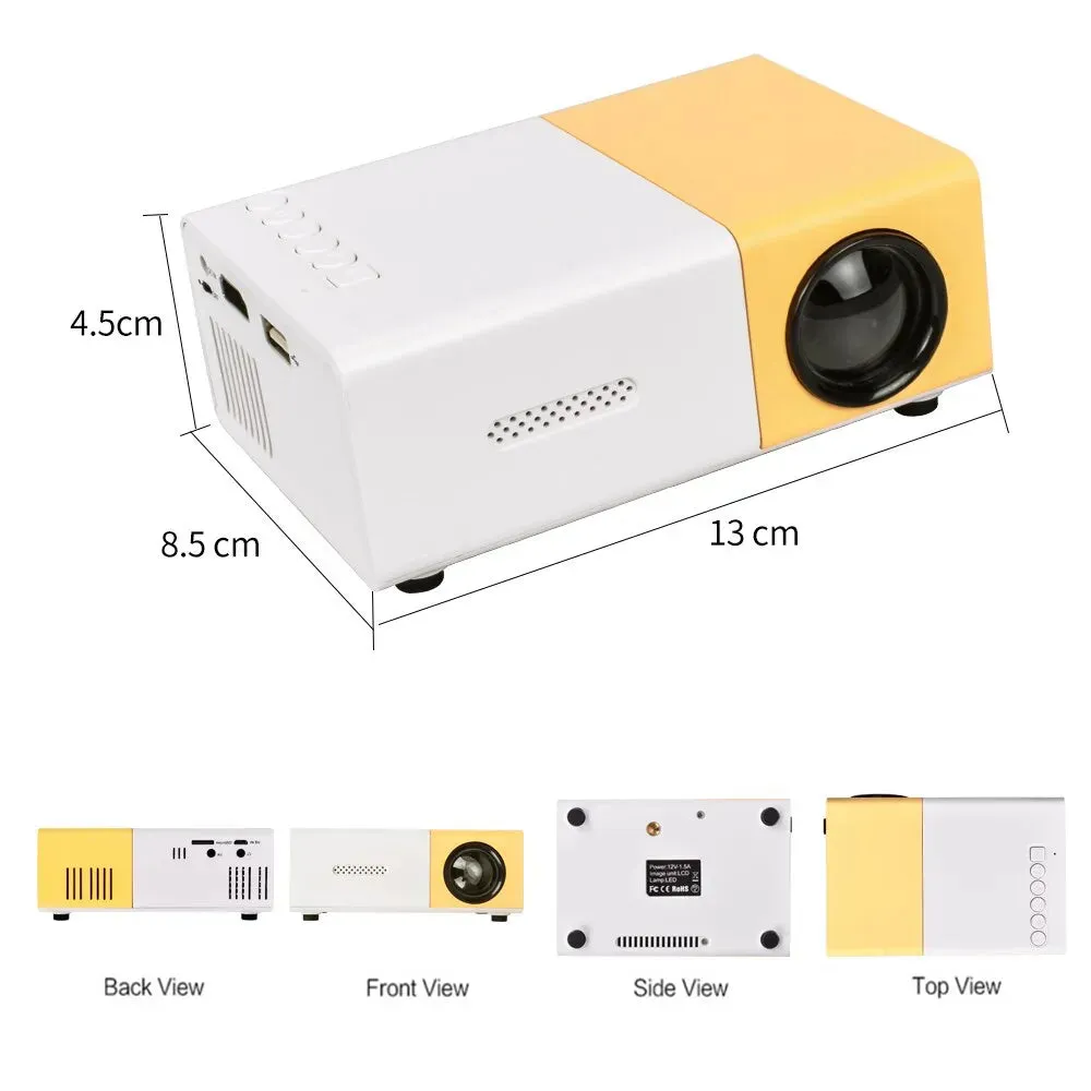 Mini LED Projector YG300 Home Cinema 1000 Lumens HDMI USB Portable