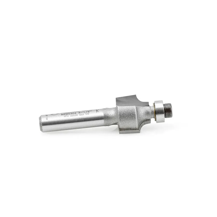 Miniature Corner Rounding Router Bit | 1⁄8 Radius x 9⁄16 Dia x 7⁄16 x 1⁄4" Shank | MRW0304 | 738685940037