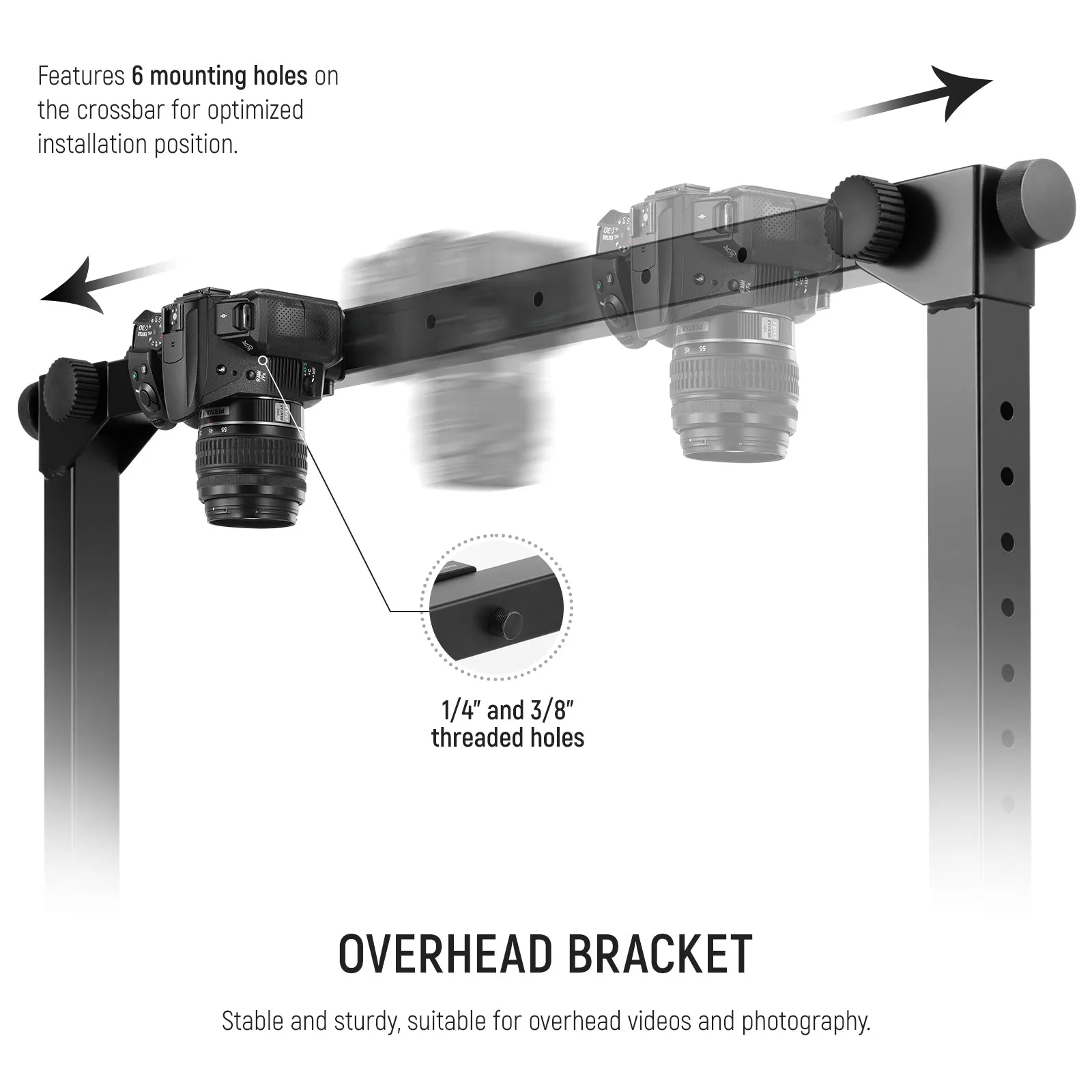 NEEWER ST200 Overhead Camera Stand with Arca Type QR Plate