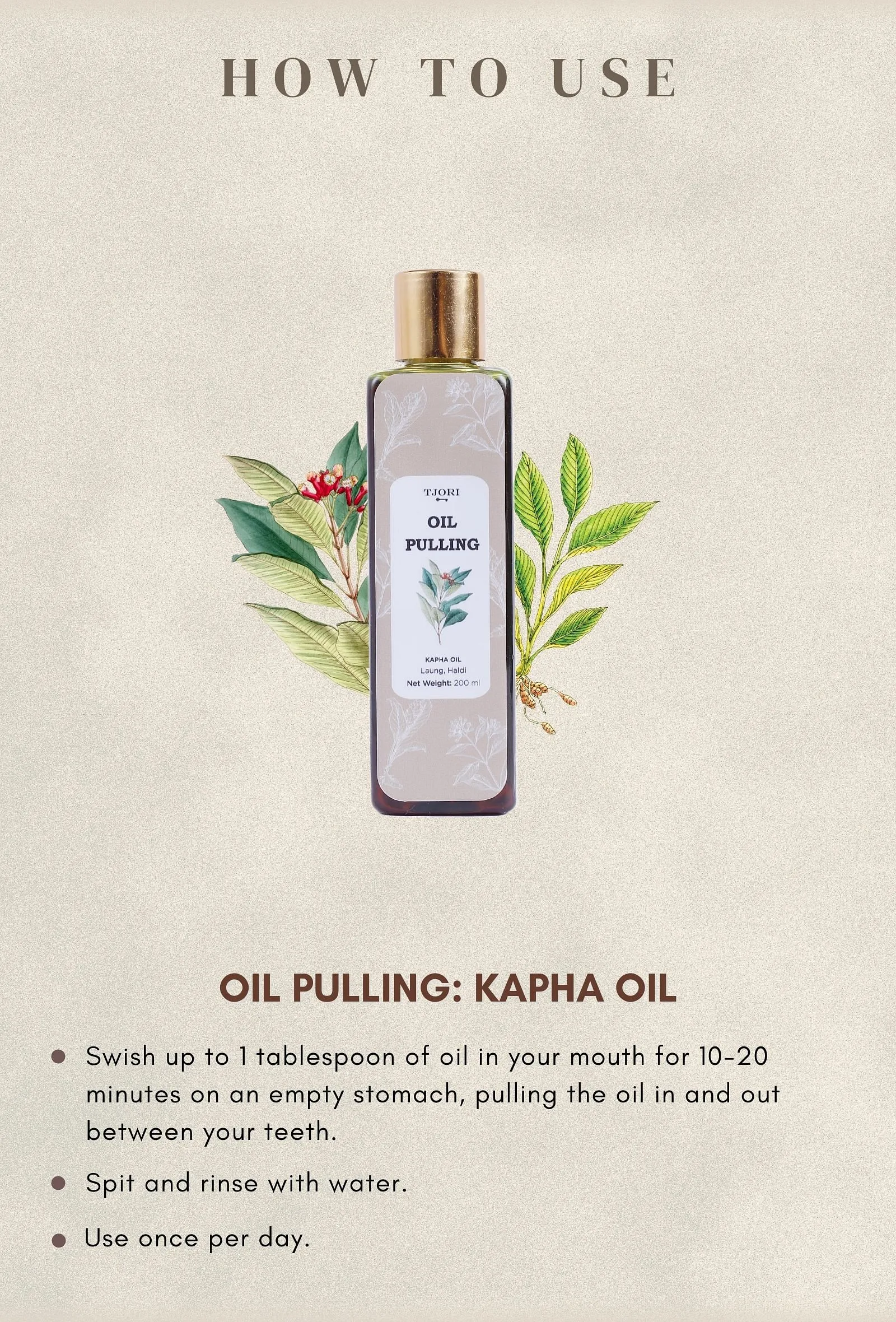 Oil Pulling: KAPHA OIL (HALDI) -200ml