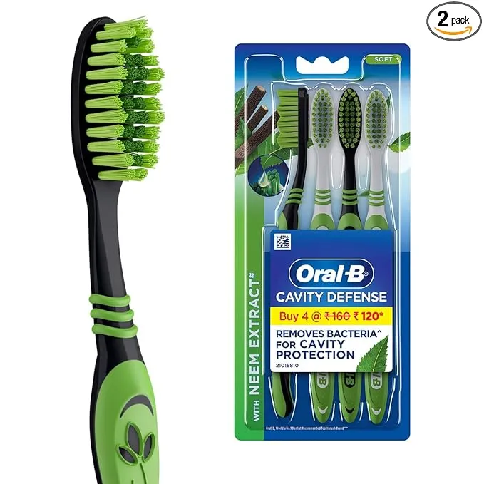 Oral-B Soft Neem Extract Toothbrush (Pack of 4)