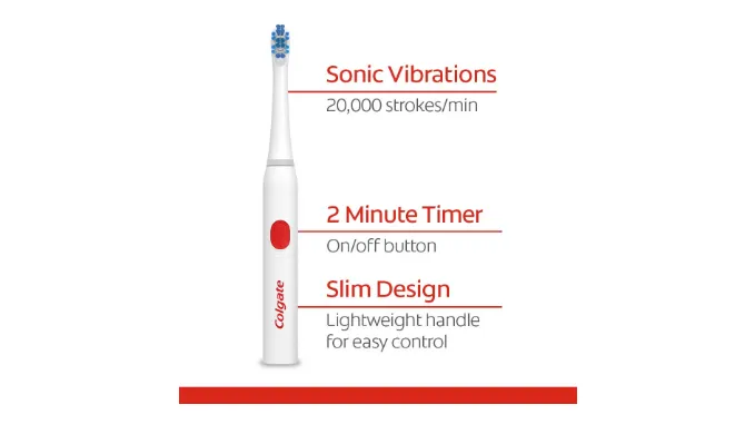 Pack of 3: Colgate 360° Advanced Whitening Sonic Electric Toothbrush, Soft (6 AAA Energizer Batteries Included) - Ships Quick!