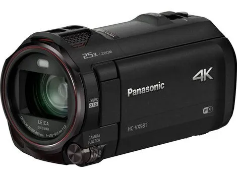 Panasonic HC-VX981K Ultra HD Camcorder with Wi-Fi Twin Camera and 4K Photo Features (Black)