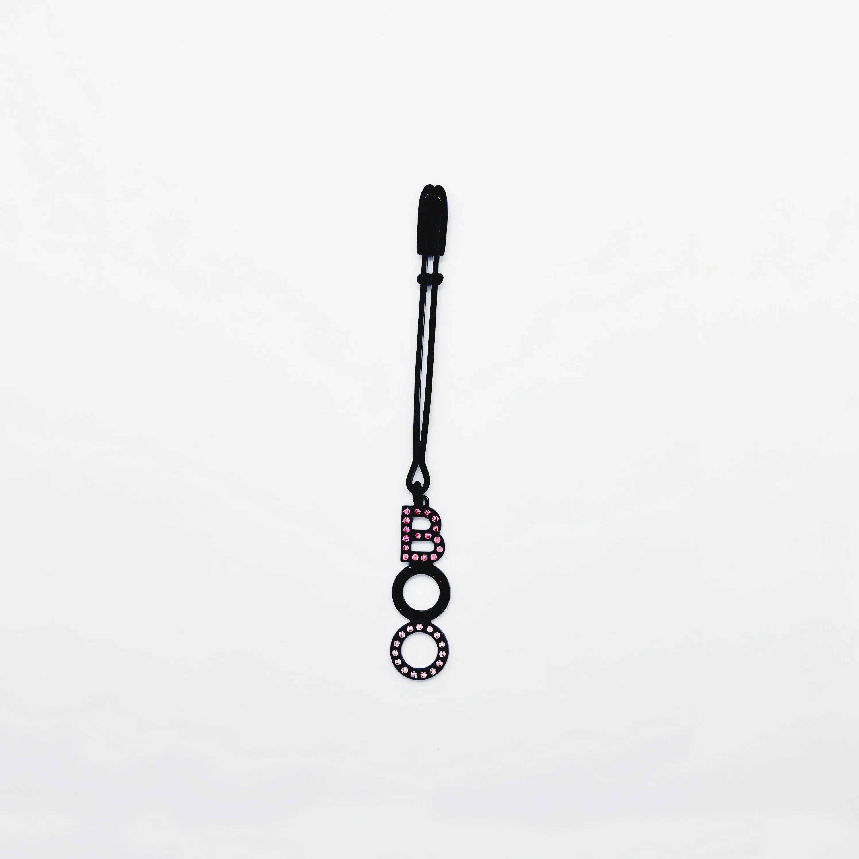 Pink and Black "BOO" Tweezer Clit Clamp. BDSM Sex Toy for Halloween or Gift for your "boo".